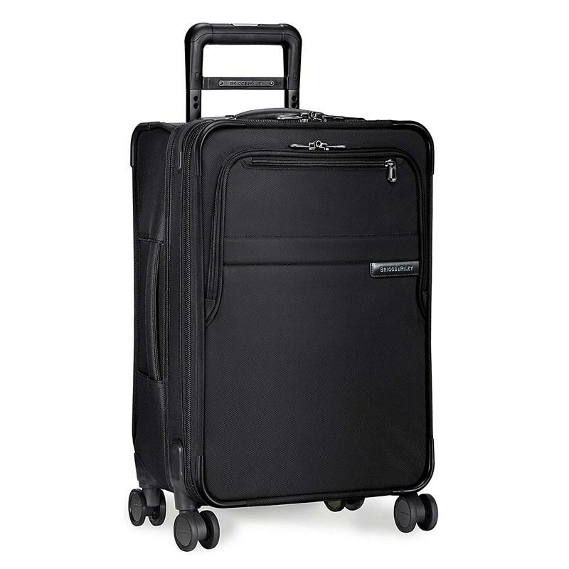 キャリーバッグスペース拡張機能TSAブラック黒Briggs&RileyBaseline-SoftsideCXExpandableCarry-OnSpinnerLuggage,Black,22-Inch