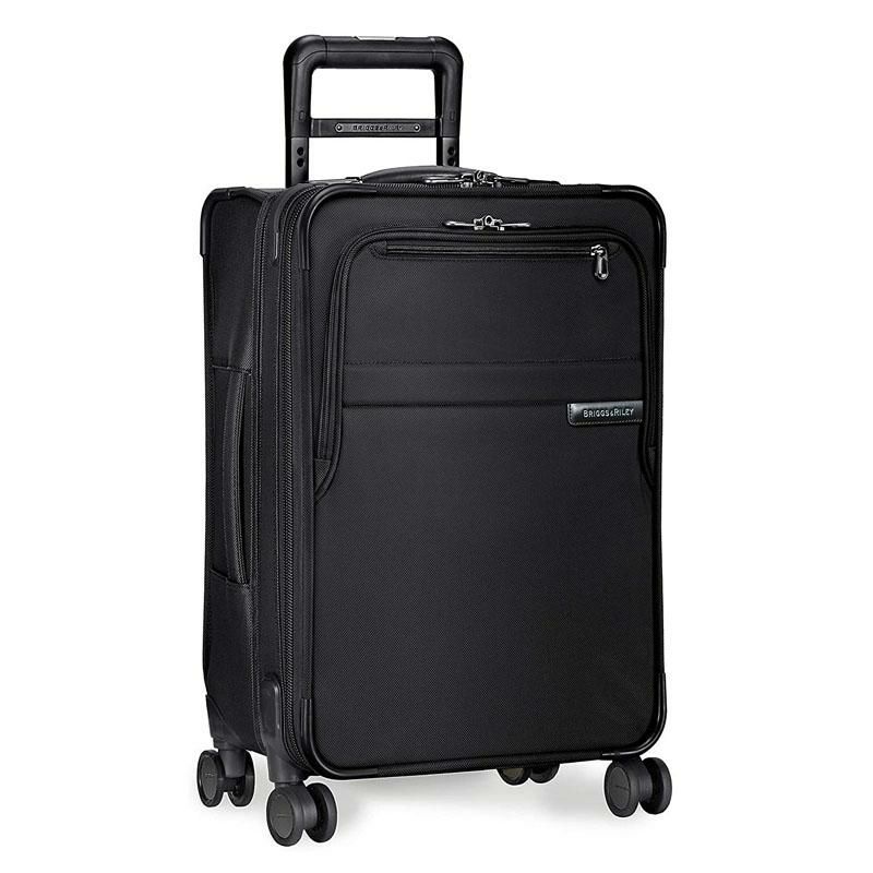 キャリーバッグスペース拡張機能TSAブラック黒Briggs&RileyBaseline-SoftsideCXExpandableCarry-OnSpinnerLuggage,Black,22-Inch