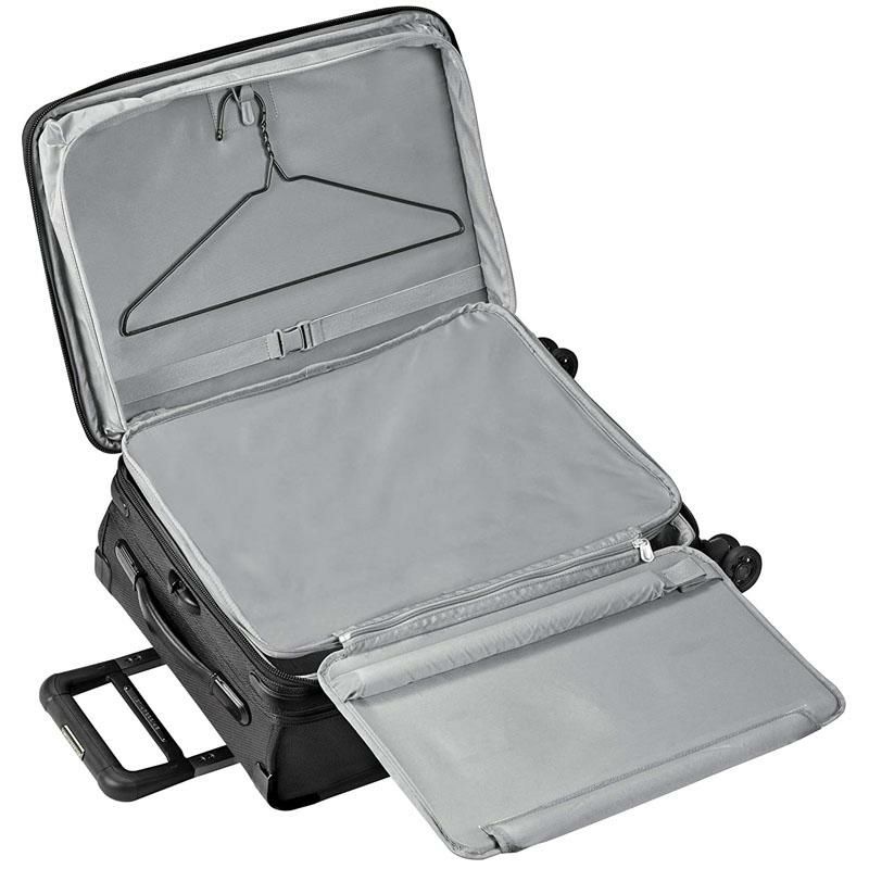 キャリーバッグスペース拡張機能TSAブラック黒Briggs&RileyBaseline-SoftsideCXExpandableCarry-OnSpinnerLuggage,Black,22-Inch