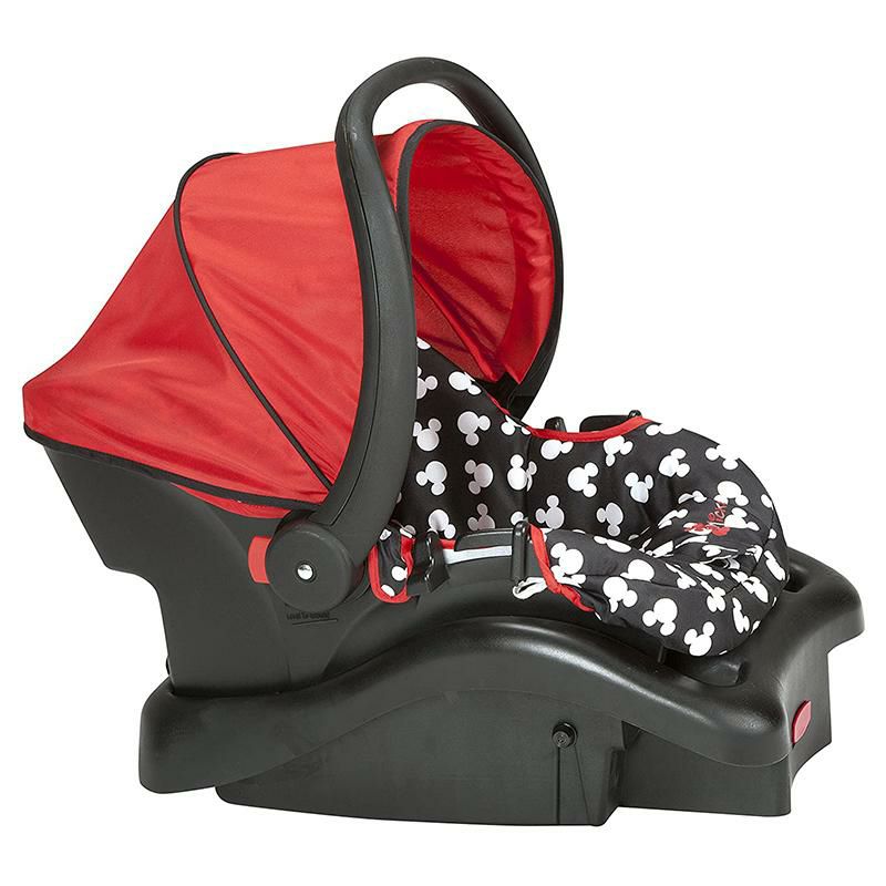 ディズニーミッキーカーシートベビーチャイルド新生児こども1.8kgから10kgまでDisneyLight'nComfyLuxeInfantCarSeat,MickeySilhouette