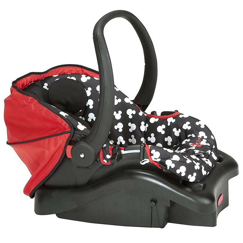 ディズニーミッキーカーシートベビーチャイルド新生児こども1.8kgから10kgまでDisneyLight'nComfyLuxeInfantCarSeat,MickeySilhouette