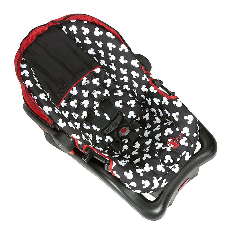 ディズニーミッキーカーシートベビーチャイルド新生児こども1.8kgから10kgまでDisneyLight'nComfyLuxeInfantCarSeat,MickeySilhouette