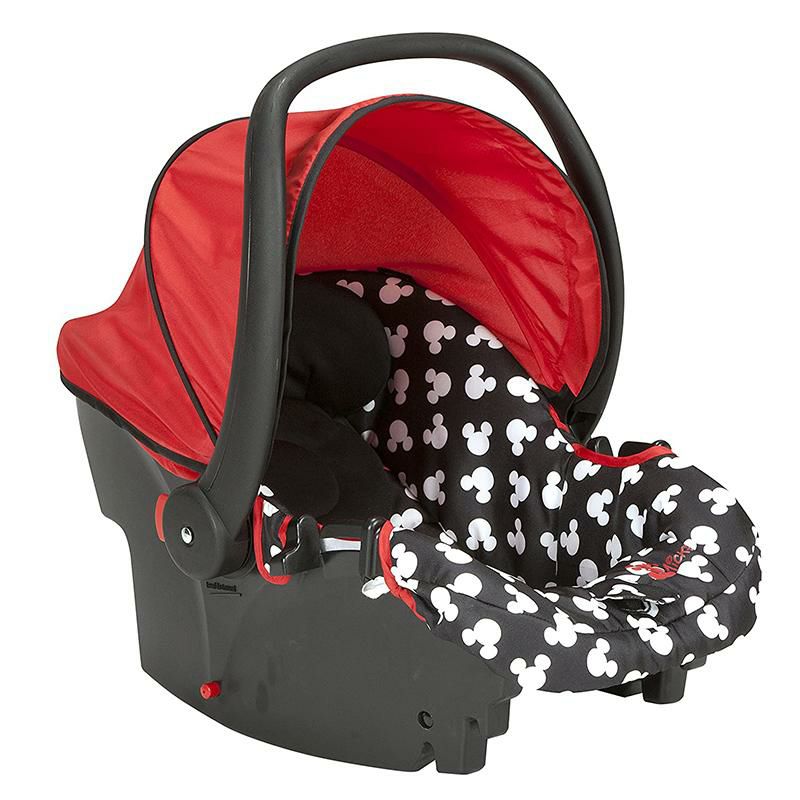 ディズニーミッキーカーシートベビーチャイルド新生児こども1.8kgから10kgまでDisneyLight'nComfyLuxeInfantCarSeat,MickeySilhouette