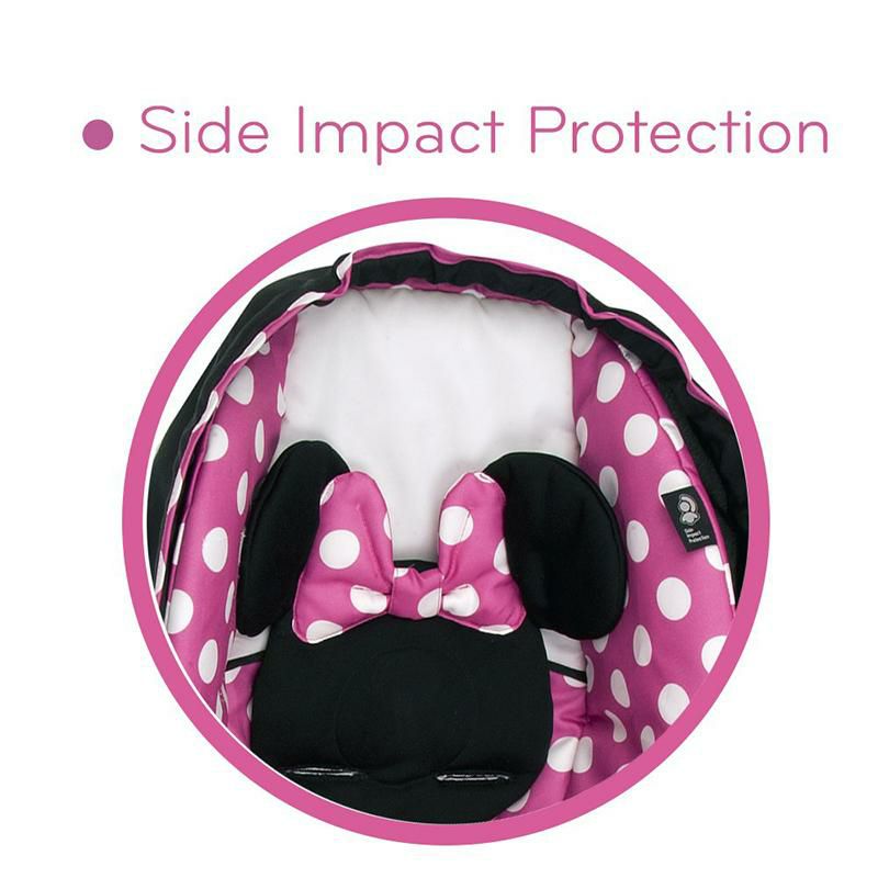 ディズニーミッキーカーシートベビーチャイルド新生児こども1.8kgから10kgまでDisneyLight'nComfyLuxeInfantCarSeat,MickeySilhouette