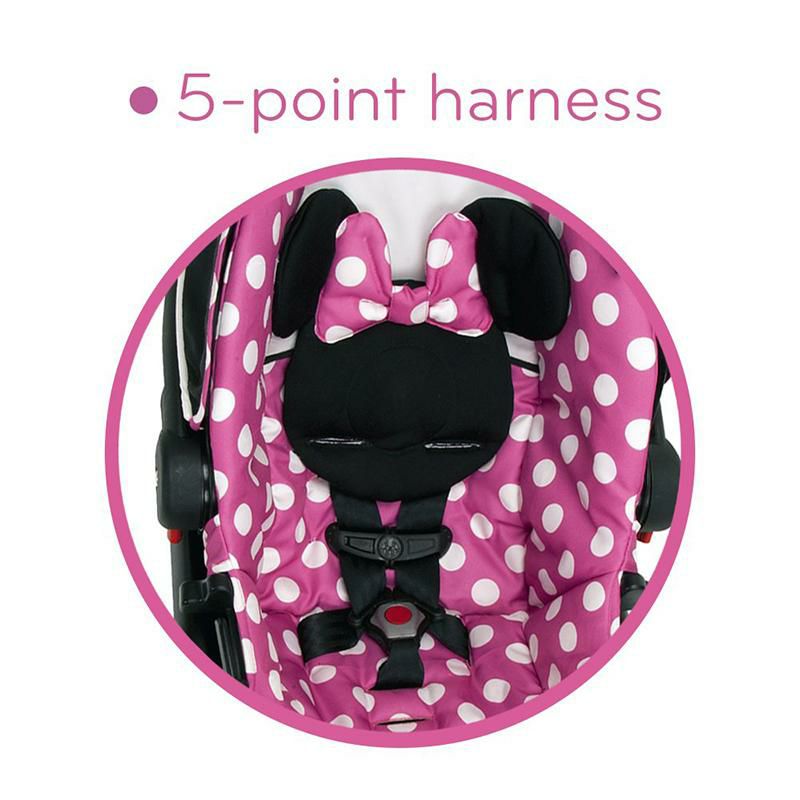 ディズニーミッキーカーシートベビーチャイルド新生児こども1.8kgから10kgまでDisneyLight'nComfyLuxeInfantCarSeat,MickeySilhouette