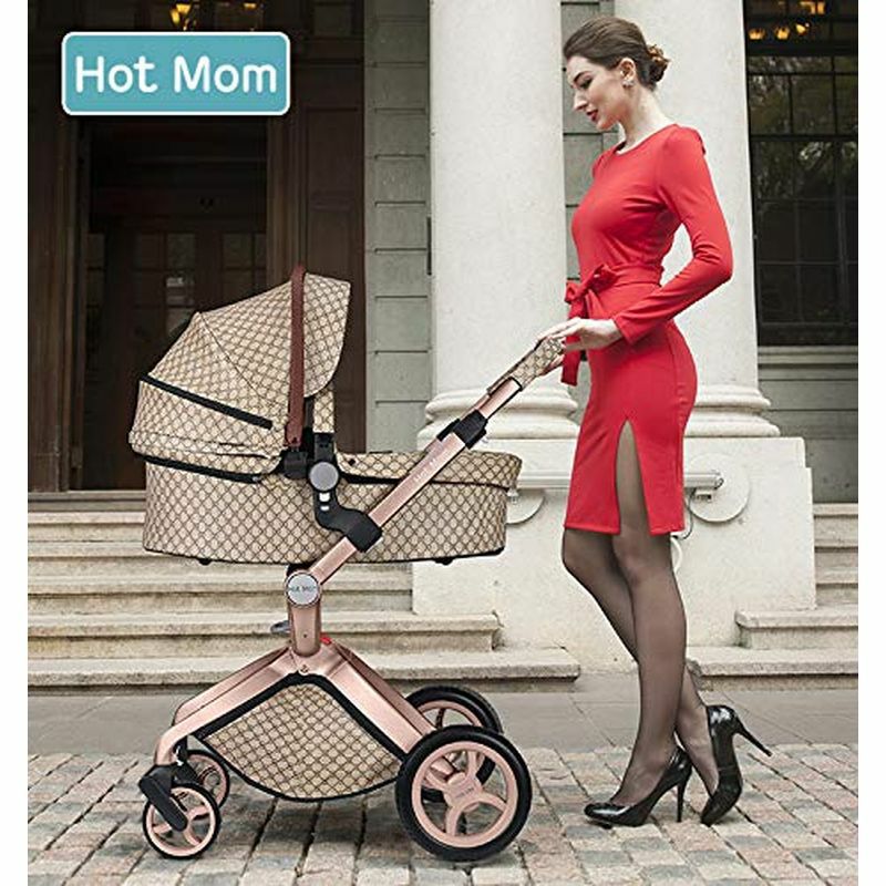 【送料無料】ホットマムベビーカーストローラーバシネット革皮BabyStroller2016,HotMom3in1travelsystemandBassinetCombo【smtb-k】【kb】【RCP】