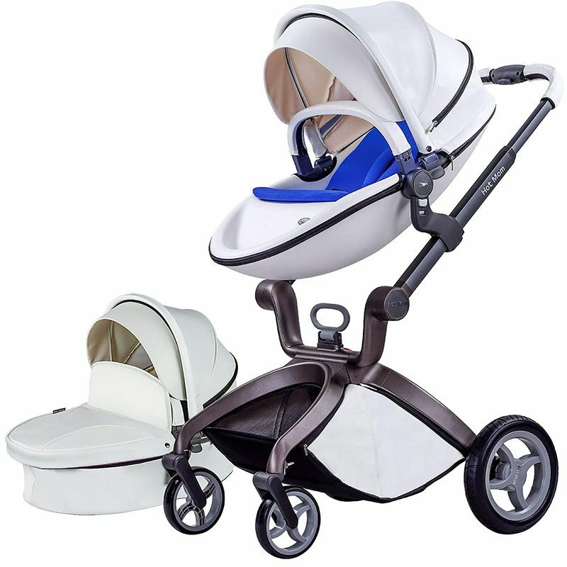 ホットマムベビーカーストローラーバシネット革皮BabyStroller2016,HotMom3in1travelsystemandBassinetCombo