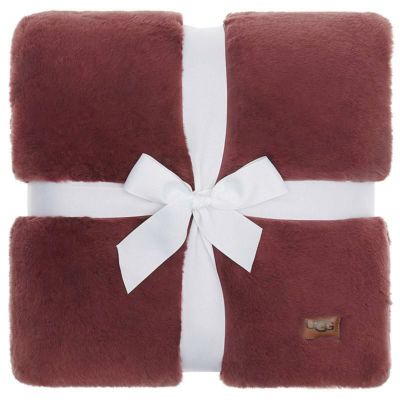 アグ ファーブランケット 毛布 リバーシブル ユーフォリア 177cmX127cm UGG Euphoria Plush Fur - Reversible Throw Blanket, Indigo