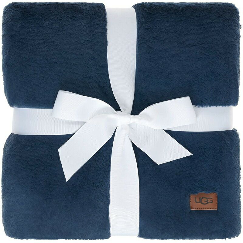 アグファーブランケット毛布リバーシブルユーフォリア177cmX127cmUGGEuphoriaPlushFur-ReversibleThrowBlanket,Indigo