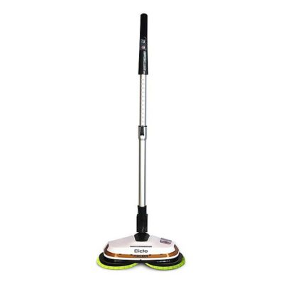 電動 回転 コードレスモップ マイクロファイバー マルチサーフェス 木 タイル 大理石 Elicto ES-530 Dual Spin Electronic Cordless Mop and Polisher