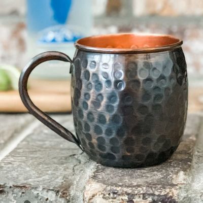 モスコミュールマグ 470ml カッパー 銅 槌目 ハンマード ビンテージ 2個セット Vintage Barrel Hammered: 16oz  Round Handle Moscow Mule Mug by Copper Mug Co. | アルファエスパス