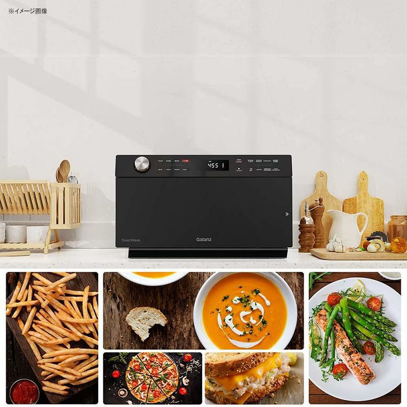 コンベクションオーブン電子レンジノンフライヤーGalanzGTWHG12BKSA104-in-1ToastWavewithTotalFry360,Black家電