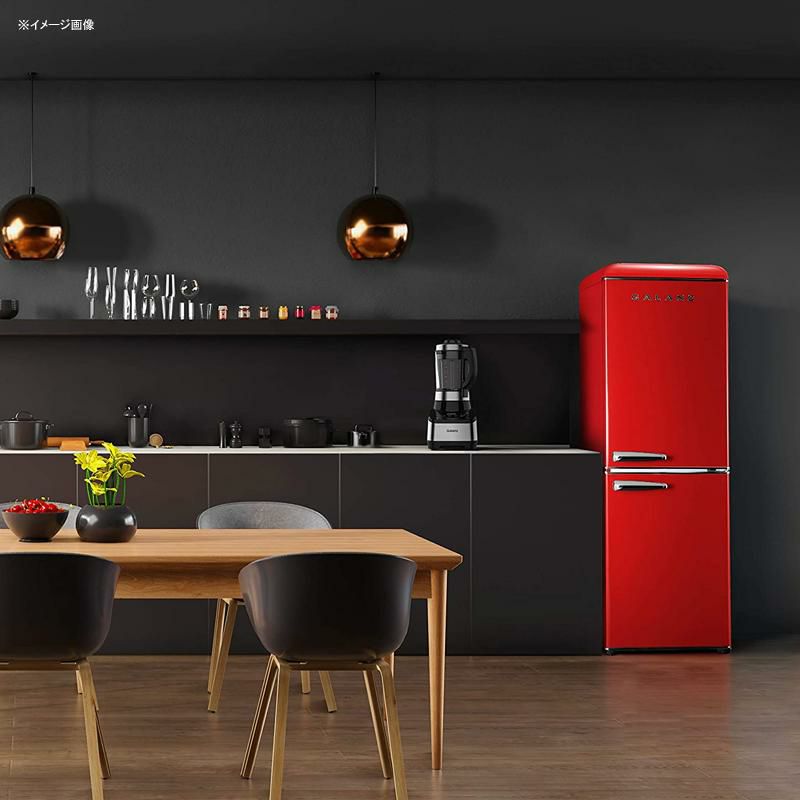 冷蔵庫冷凍庫210L2ドアレトロGalanzGLR74BRDR12RetroBottomMountRefrigerator,AdjustableMechanicalThermostatwithTrueFreezer,7.4Cu.Ft,Red,CuFt家電