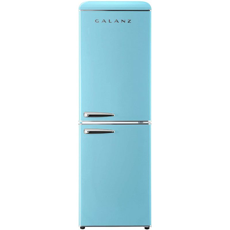 冷蔵庫冷凍庫210L2ドアレトロGalanzGLR74BRDR12RetroBottomMountRefrigerator,AdjustableMechanicalThermostatwithTrueFreezer,7.4Cu.Ft,Red,CuFt家電