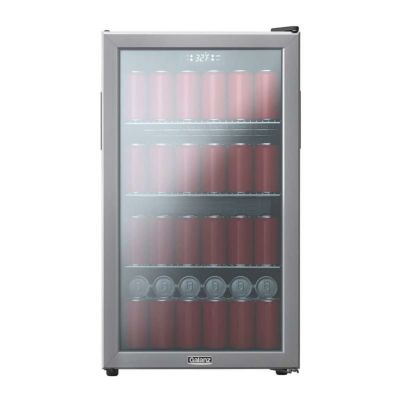 冷蔵庫 130缶 棚3段 ステンレス リバーシブルドア 飲み物 ビバレッジ クーラー Galanz GLB36MS2F07 Cooler, 130 Cans Beverage Center, Electrical Temperature Control, White LED Lighting, 3.6 Cu.Ft, Stainless 