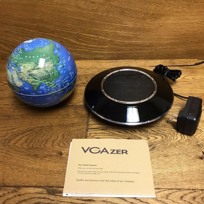 地球儀浮遊直径15cmLEDライト付きフローティンググローブMagneticLevitationFloatingGlobeAntiGravityRotatingWorldMap