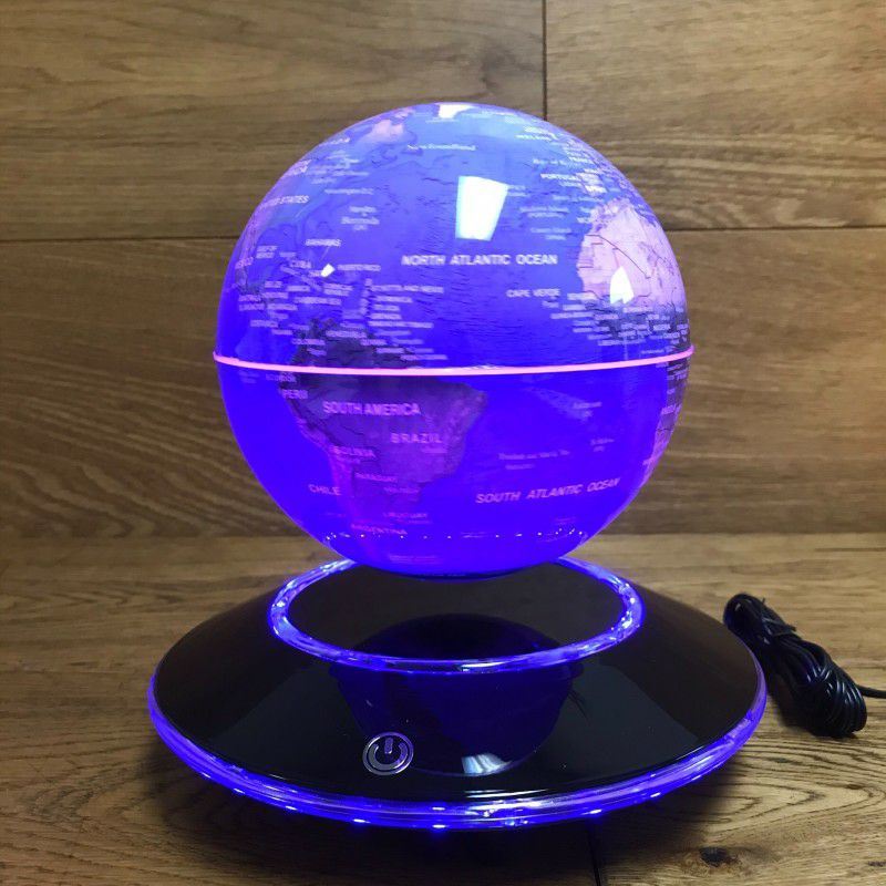 地球儀浮遊直径15cmLEDライト付きフローティンググローブMagneticLevitationFloatingGlobeAntiGravityRotatingWorldMap