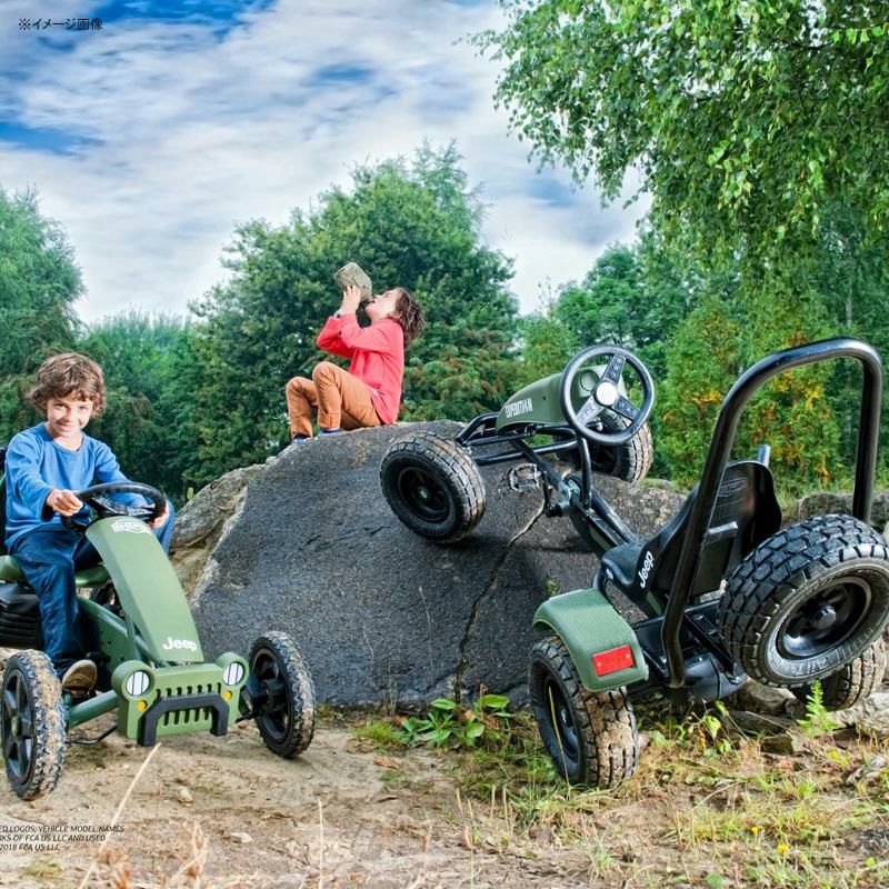 乗用玩具ジープアドベンチャーペダルゴーカート60kgまで乗り物車BERGRallyJeepAdventurePedalGo-Kart