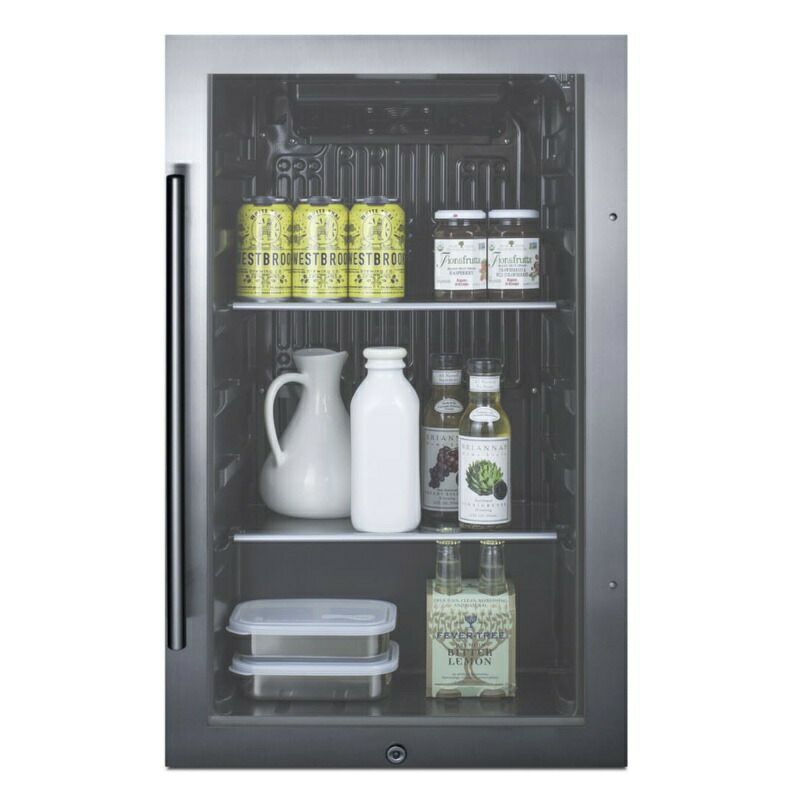 サミットアンダーカウンタービルトイン室内屋外冷蔵庫幅48cm88LSummit19"Built-InIndoorOutdoorBeverageCenter,3.13cu.ft.SPR488BOS/SPR488BOSCSS