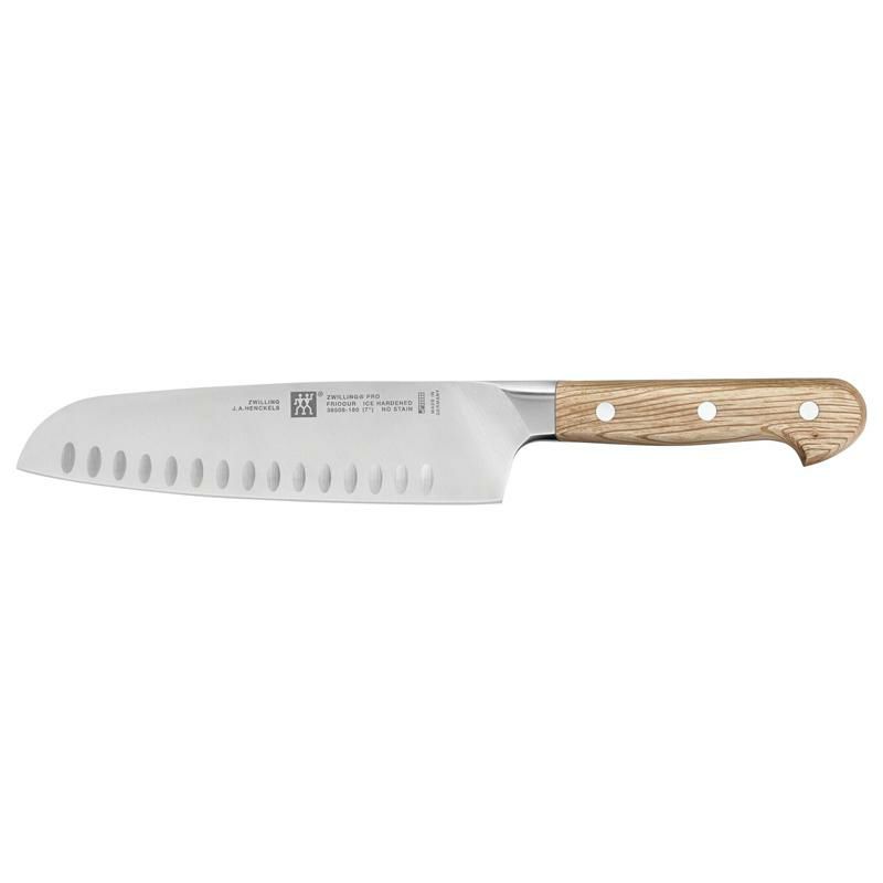 ツヴィリング三徳包丁18cmナイフホルムオークドイツ製ZWILLINGPROHOLMOAK7-INCHHOLLOWEDGESANTOKUKNIFE38468-183