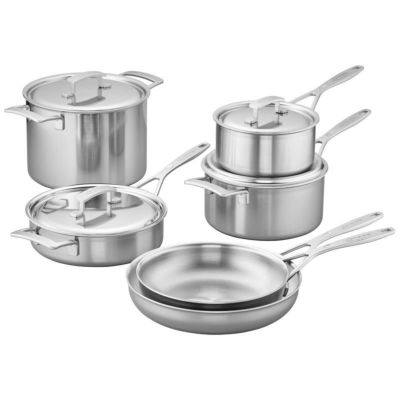 フライパン鍋フタ10点セット5層ステンレスデメイエレインダストリーベルギーDEMEYEREINDUSTRY5-PLY10-PCSTAINLESSSTEELCOOKWARESET48001