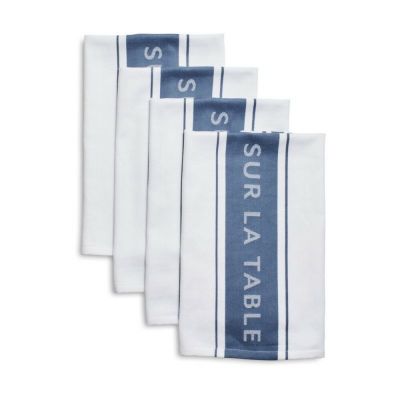 スーラテーブル ロゴ タオル 使い心地が良い 厚手 4枚セット 71×51cm Sur La Table Logo Kitchen Towels, Set of 4
