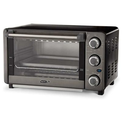 オーブントースター12LダッシュDashExpressCountertopToasterOvenwithQuartzTechnology,Bake,Broil,andToastwith4SliceCapacityandPizzaCapability?Black家電