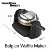 ハミルトンビーチフリップ式ワッフルメーカープレート取り外し可ラウンド型丸型HamiltonBeach26031RemovableGridBelgianWaffleMaker家電