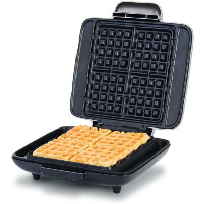 家庭用 ベルギーワッフルメーカー PFOAフリー ダッシュ Dash DNMWM455SL Deluxe No-Drip Belgian Iron 1200W Maker Machine For Waffles, Hash Browns, or Any Breakfast, Lunch, & Snacks with Easy Clean, Non-Sti