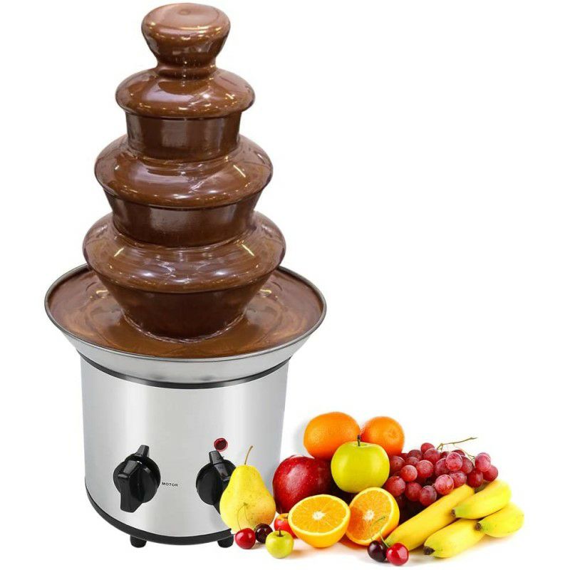 チョコレートファウンテンタワーミクナロン４段ステンレスチョコレートフォンデュMicnaron32OunceChocolate304stainlessSteelChocolateProFountain,4TiersElectricChocolateFountainforParty