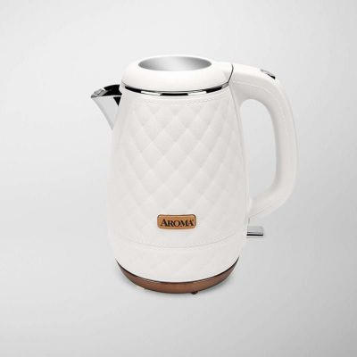 触れても熱くない 電気ケトル 1.2L キルトデザイン ステンレス BPAフリー アロマ Aroma Professional AWK-3000 Surgical Grade 316 Stainless Steel Electric Water Kettle, 1.2L 家電