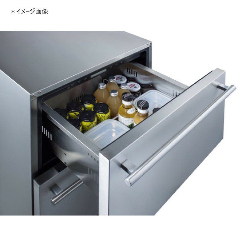 冷蔵庫引き出し式3段ビルトインステンレス屋内／屋外用Summit24InchBuiltIn2-DrawerUndercounterRefrigeratorwith4.8Cu.Ft.Capacity,Indoor/OutdoorCompatible,andEnergyStarCertfied家電【代引不可】