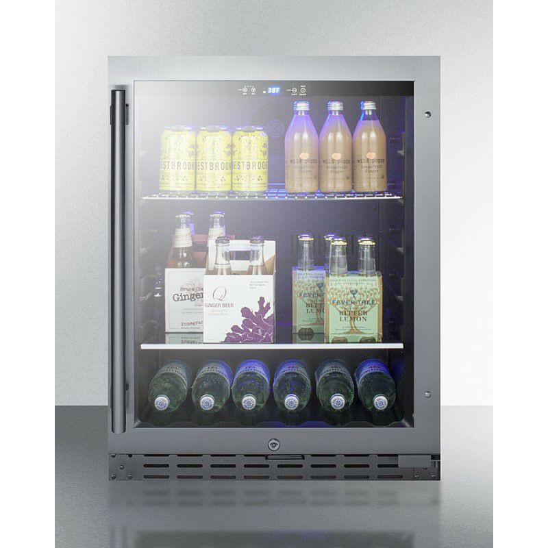 サミットアンダーカウンタービルトイン冷蔵庫幅60cm119LSummit24"Built-In/FreestandingBeverageCenter,4.2cu.ft.UndercounterRefrigeratorALBV2466/ALBV2466CSS【代引不可】家電