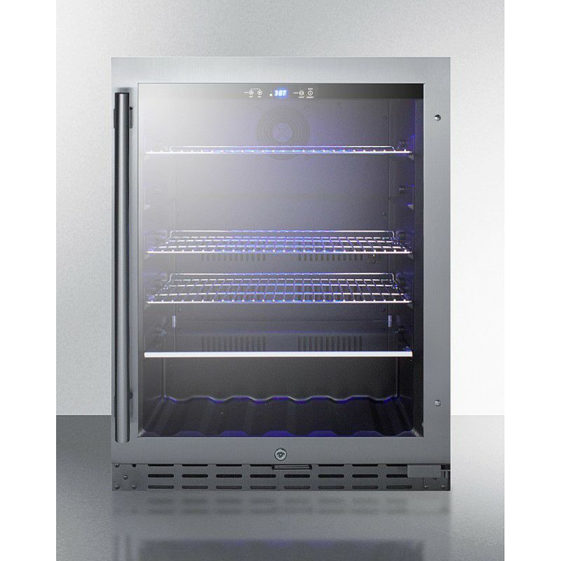 サミットアンダーカウンタービルトイン冷蔵庫幅60cm119LSummit24"Built-In/FreestandingBeverageCenter,4.2cu.ft.UndercounterRefrigeratorALBV2466/ALBV2466CSS【代引不可】家電