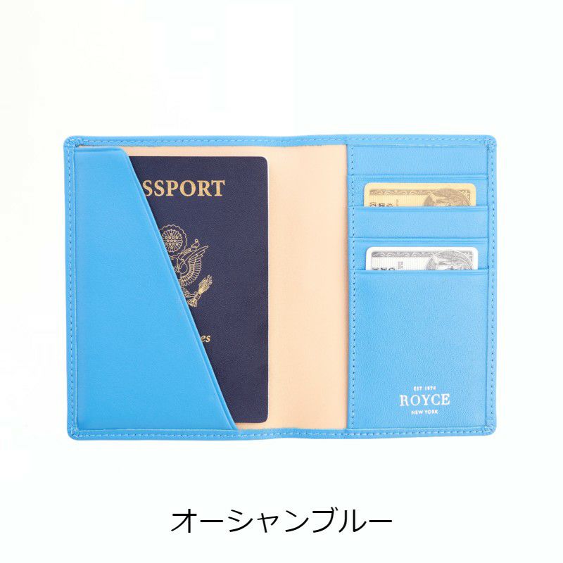 革製パスポートケースRFIDナッパレザーRoyceRFIDBLOCKINGPASSPORTORGANIZER