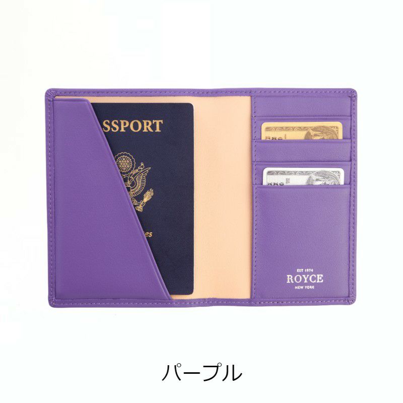 革製パスポートケースRFIDナッパレザーRoyceRFIDBLOCKINGPASSPORTORGANIZER