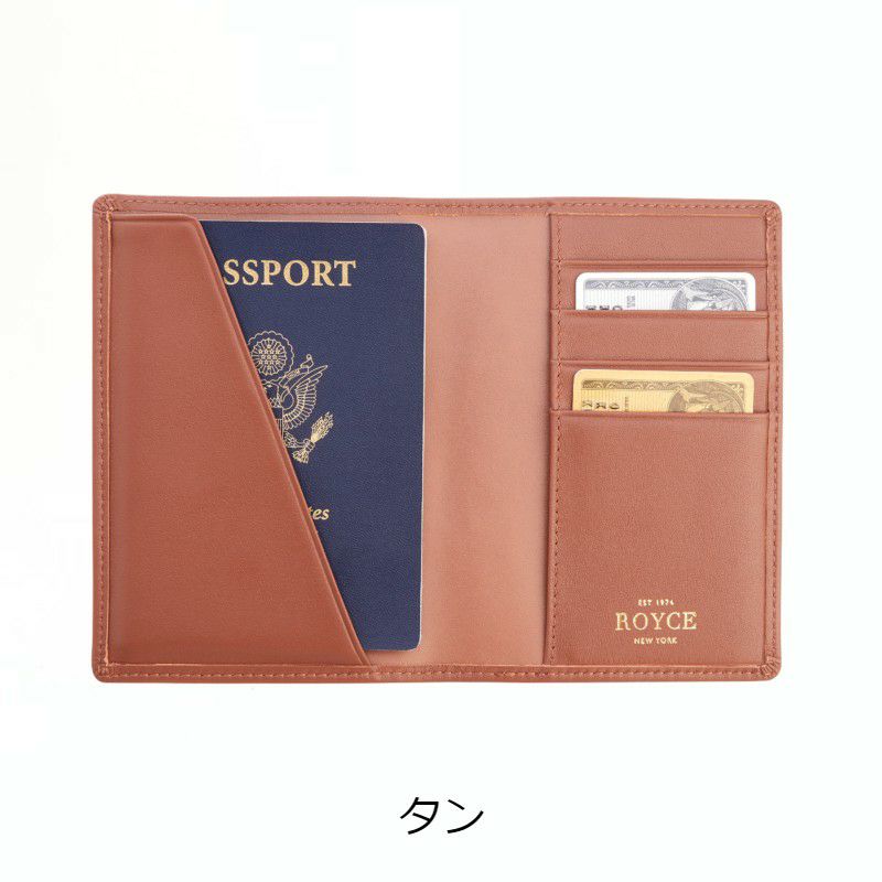革製パスポートケースRFIDナッパレザーRoyceRFIDBLOCKINGPASSPORTORGANIZER