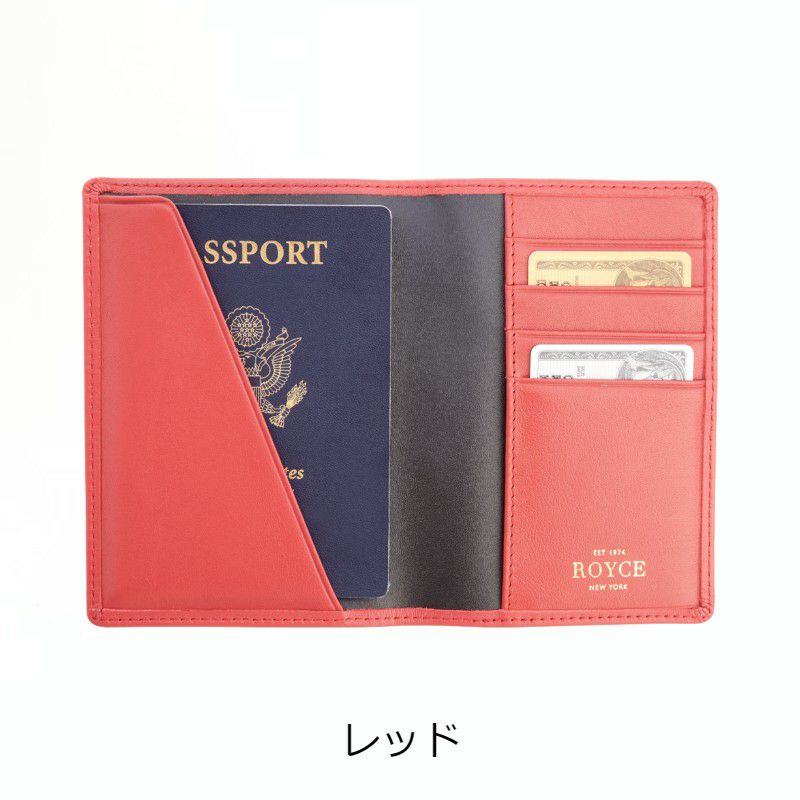 革製パスポートケースRFIDナッパレザーRoyceRFIDBLOCKINGPASSPORTORGANIZER