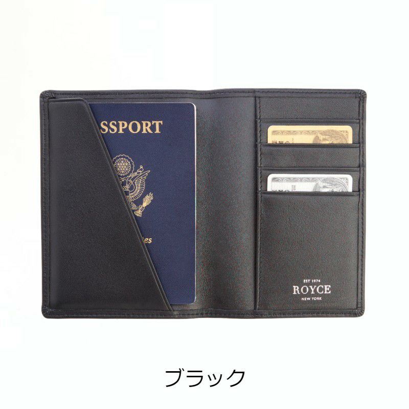 革製パスポートケースRFIDナッパレザーRoyceRFIDBLOCKINGPASSPORTORGANIZER