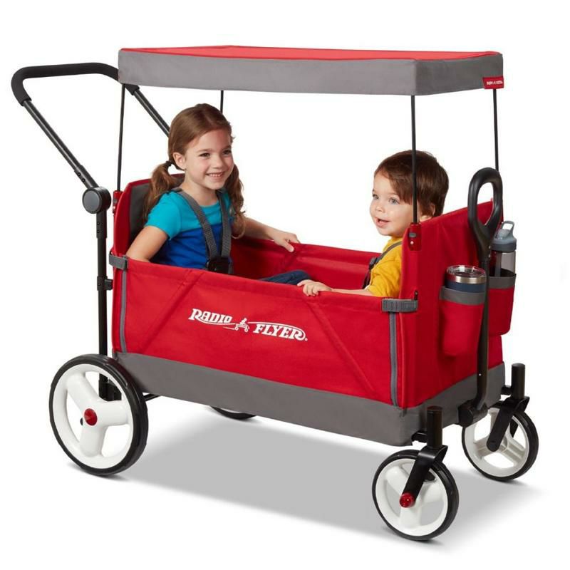 ワゴン ベビーカー 最大55kg 屋根付 ベンチ 子供 アウトドア キャリーカート Radio Flyer Convertible Stroller  Wagon 3970 | アルファエスパス