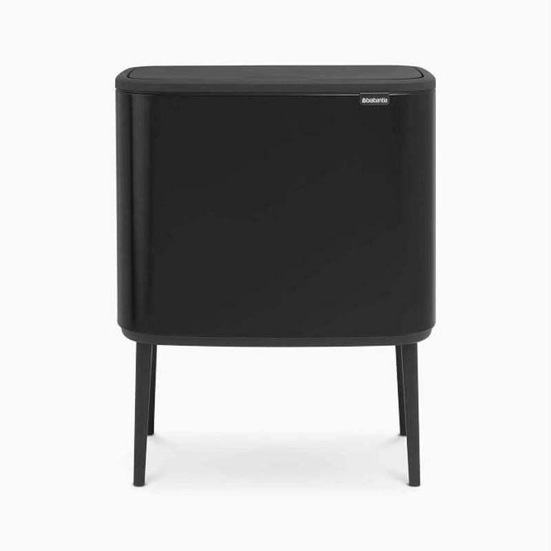 ブラバンシアゴミ箱36L脚付ソフトタッチBrabantiaBoTouchTopTrashCan,9.5Gallon,MatteBlack