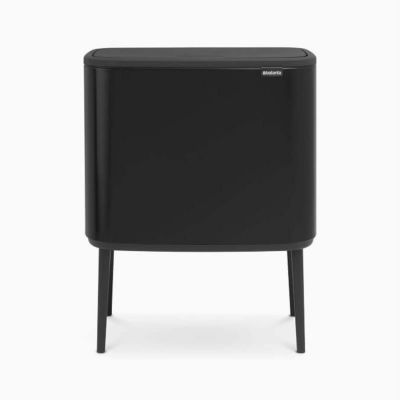 ブラバンシアゴミ箱36L脚付ソフトタッチBrabantiaBoTouchTopTrashCan,9.5Gallon,MatteBlack