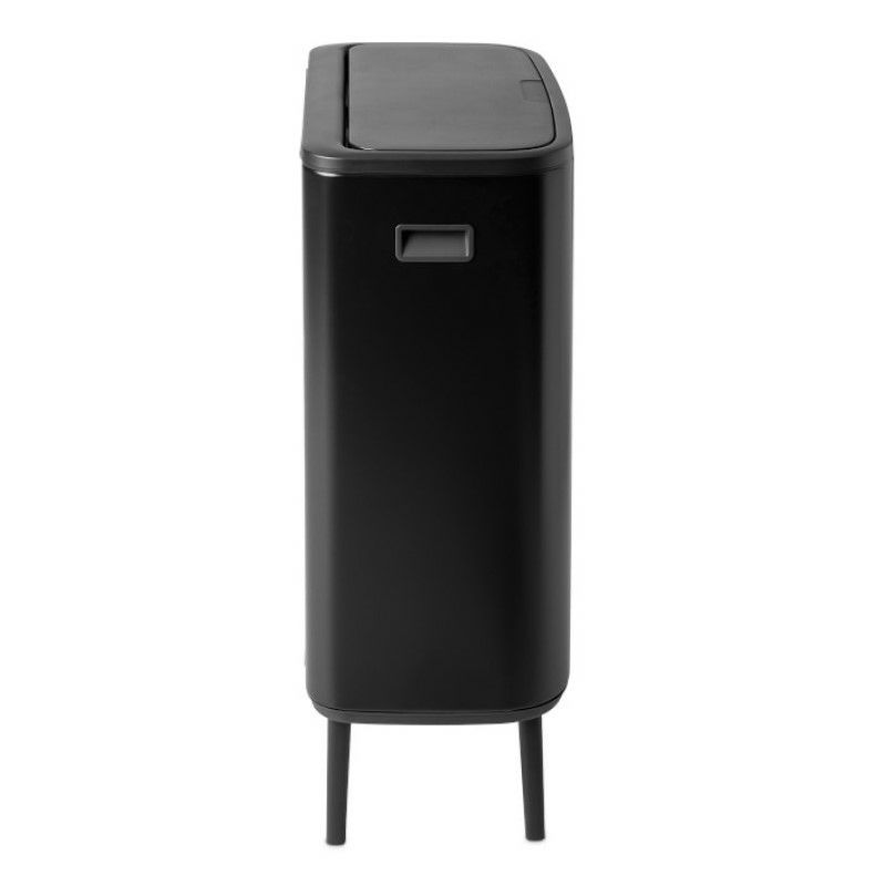 ブラバンシアゴミ箱60L脚付ソフトタッチBrabantiaBoTouchTopTrashCan,9.5Gallon,MatteBlack