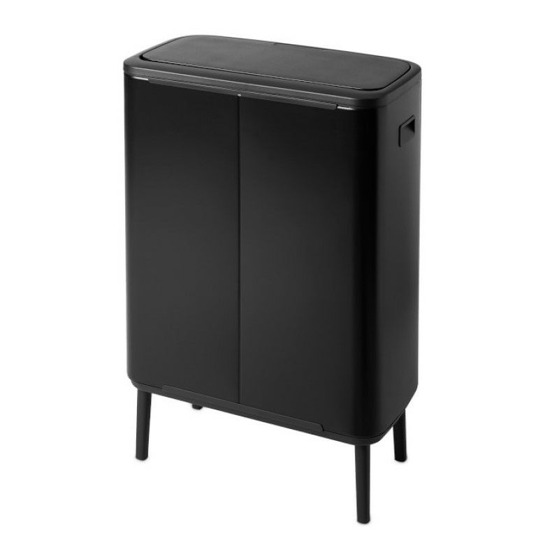 ブラバンシアゴミ箱60L脚付ソフトタッチBrabantiaBoTouchTopTrashCan,9.5Gallon,MatteBlack