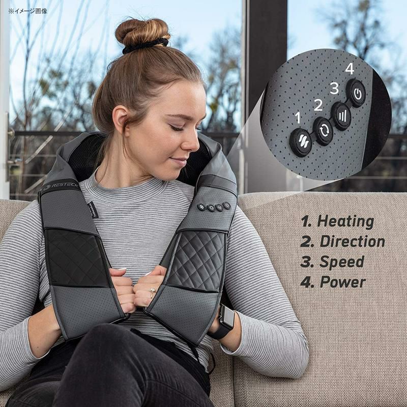 ネックマッサージャー首背中加温指圧車載可MassagersforNeckandBackwithHeat-DeepTissue3DKneadingPillow,ElectricShiatsuBackNeckandShoulderMassage,Shoulders,Foot,Legs,Body-RelieveMusclePain-Office,Home&Car家電