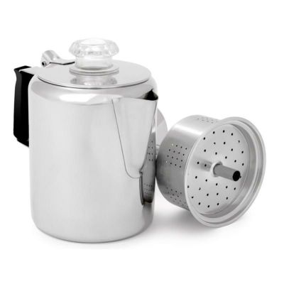 パーコレーター ステンレス シリコンハンドル コーヒー キャンプ アウトドア GSI Outdoors GLACIER STAINLESS COFFEE PERCOLATOR WITH SILICONE HANDLE