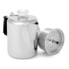 パーコレーターステンレスシリコンハンドルコーヒーキャンプアウトドアGSIOutdoorsGLACIERSTAINLESSCOFFEEPERCOLATORWITHSILICONEHANDLE