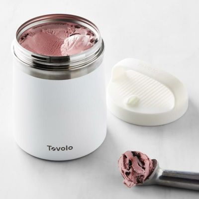 アイスクリーム 保存容器 持ち手付 ステンレス 1.9L BPAフリー 二重構造 保冷 Tovolo Stainless Steel  Insulated Ice Cream Storage Tub | アルファエスパス