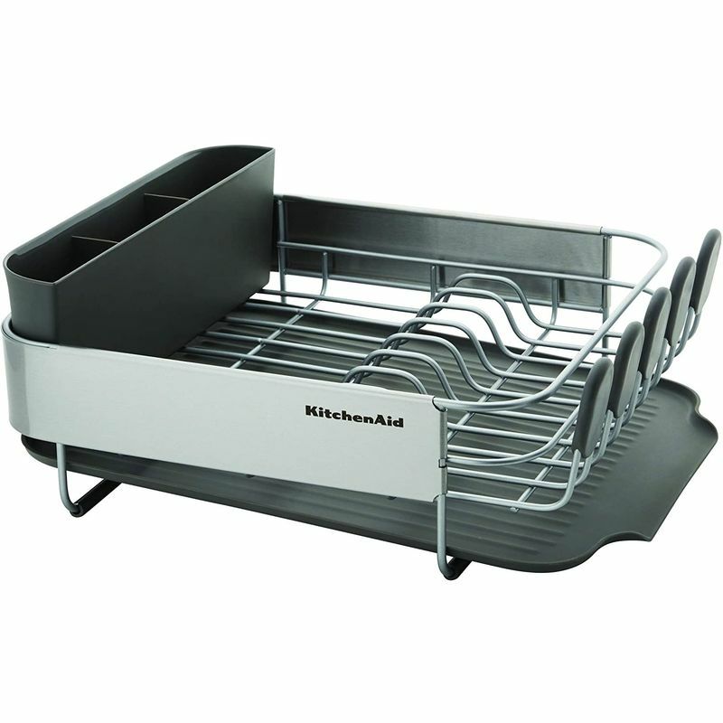 食器水切りディッシュラックコンパクトステンレスキッチンエイドKitchenAidCompactStainlessSteelDishRack,16.06-Inch,Black