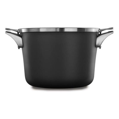 両手鍋 7.6L ストックポット フタ付 カルファロン プレミア ハードアルマイト スペースセーブ Calphalon Premier Space-Saving Hard-Anodized Nonstick Cookware, 8-Quart Stock Pot with Cover